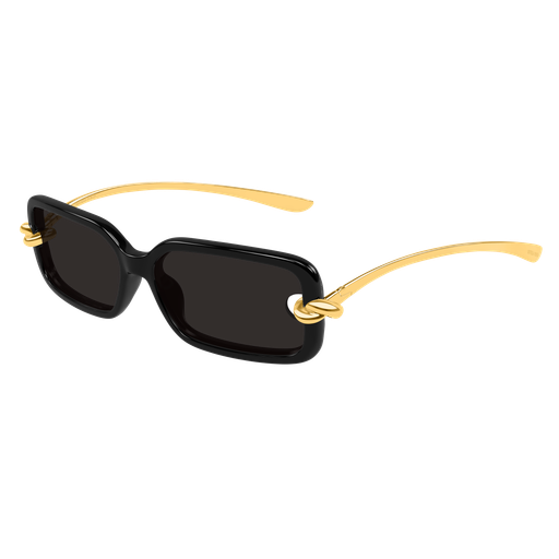 Sunglasses Bottega Veneta Woman BV1439S001-BLACK-GOLD-GREY56 - BV1439S001-BLACK-GOLD-GREY56